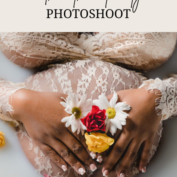 milk bath maternity photoshoot