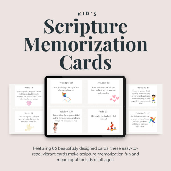 Kids Memorization Scripture Cards