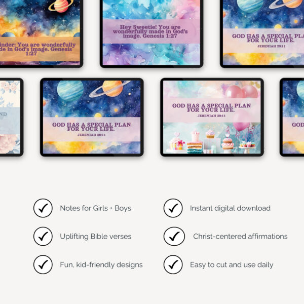 30 Printable Scripture Lunchbox Notes for Kids - Image 3