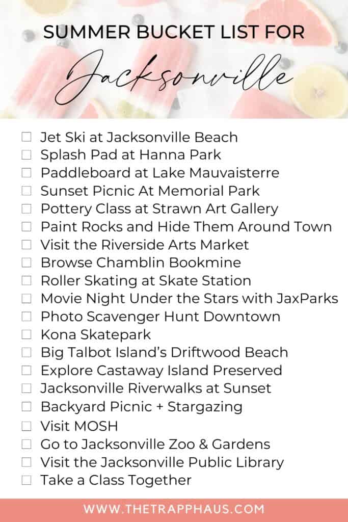Jacksonville Summer Bucket List